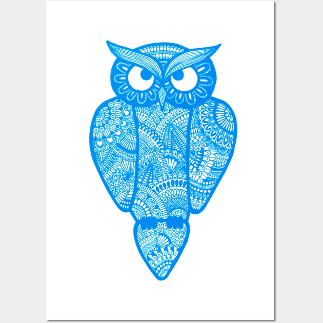 Owl (light blue) Wall Art by calenbundalas